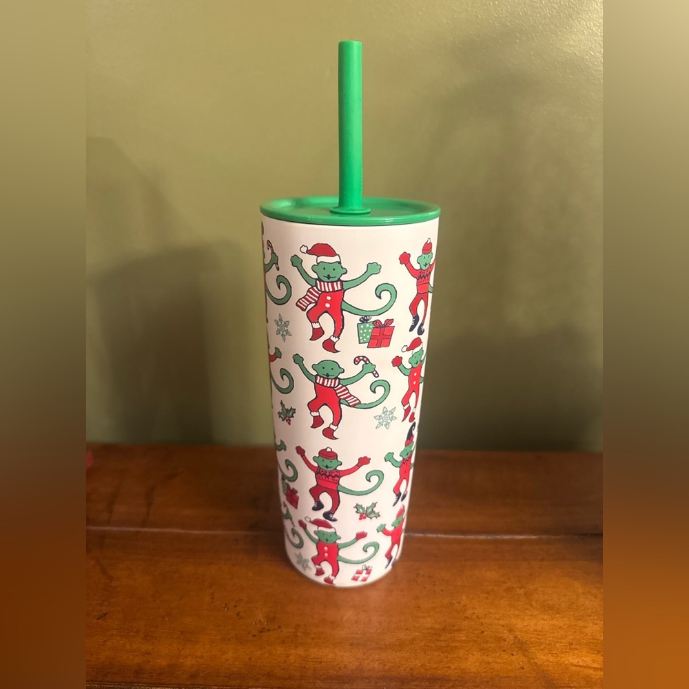 Starbucks x Roller Rabbit Holiday Tumbler with Straw - Picture 2 of 2